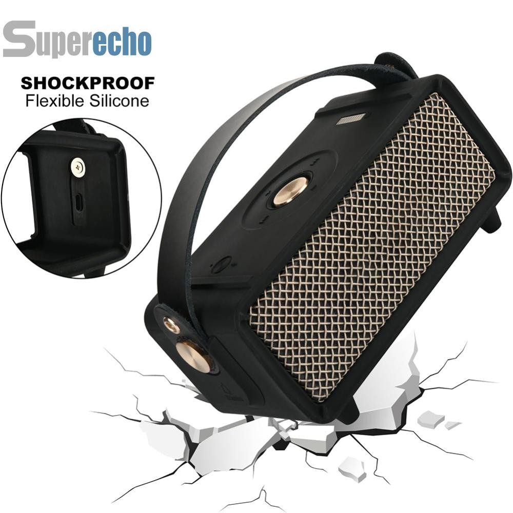 เคสซิลิโคนป้องกันรอยขีดข่วนป้องกันกระเป๋าถือป้องกันมินิลําโพงสําหรับลําโพง Marshall Emberton II [superecho.th]