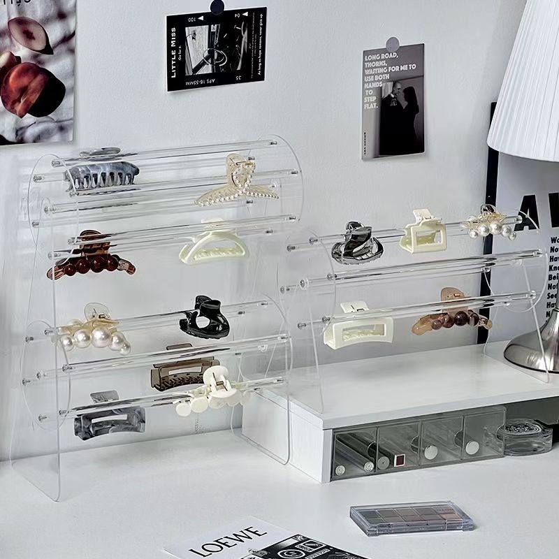 New Product#[1716People Collection]360Degree Rotating Acrylic Hollow out See through Headband Displa