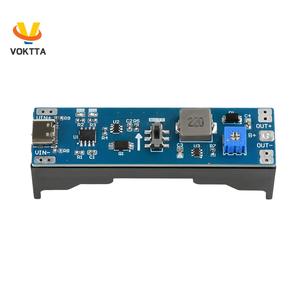 Voktta 3.7V 9V 12V C-Type Li-Ion Battery Charger/Discharger Booster/Regulator โมดูลปรับ Charger/Disc