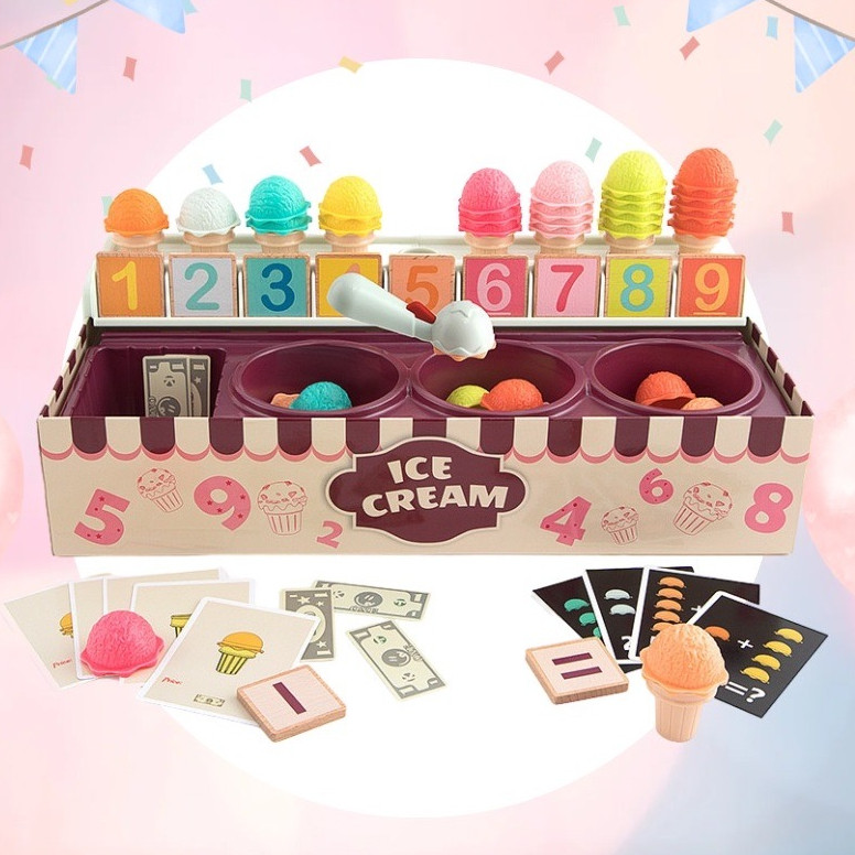 ของเล่นไอติม Ice-Cream Top Bright ของเล่นคณิต ✅