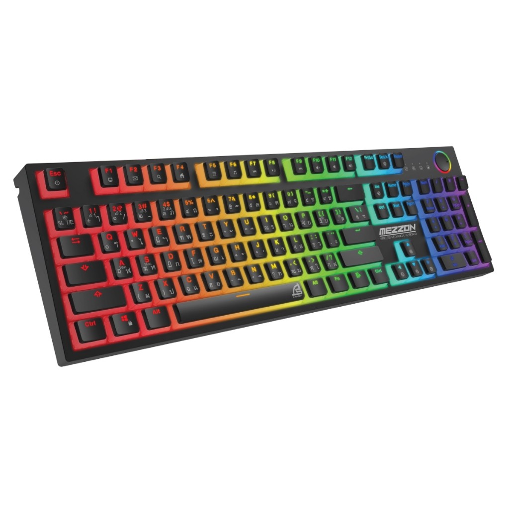 SIGNO KB-752 MEZZON WIRELESS MECHANICAL GAMING KEYBOARD คีย์บอร์ดเกมมิ่ง เชื่อมต่อ 3 โหมด