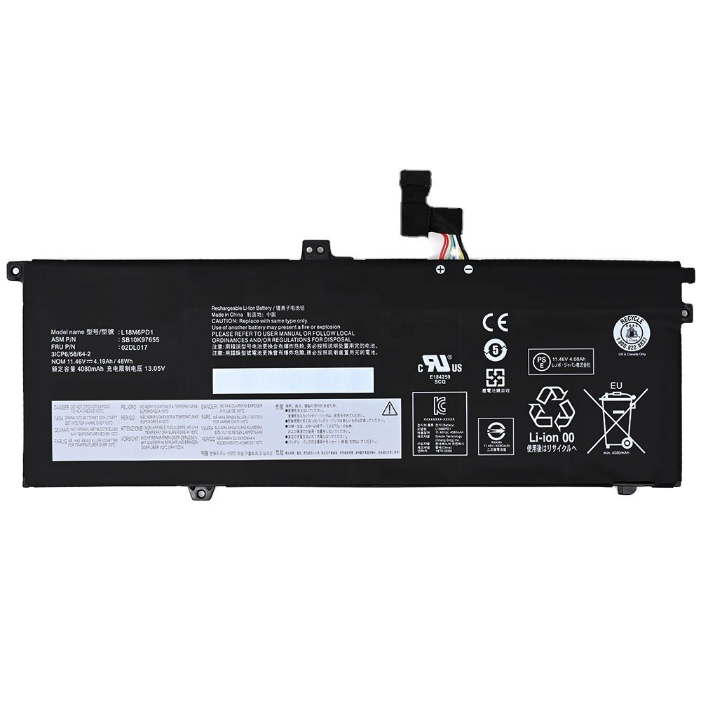 48wh 11.46v Laptop Battery L18m6pd1 For Lenovo Laptop Battery For Lenovo Thinkpad X390 X395 Series