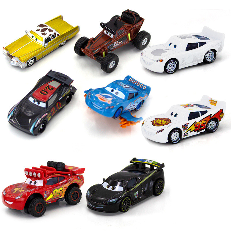Disney Pixar Cars Lightning McQueen รถแข่งรุ่นที่สาม "รถยนต์" รถของเล่นโมเดลอัลลอย