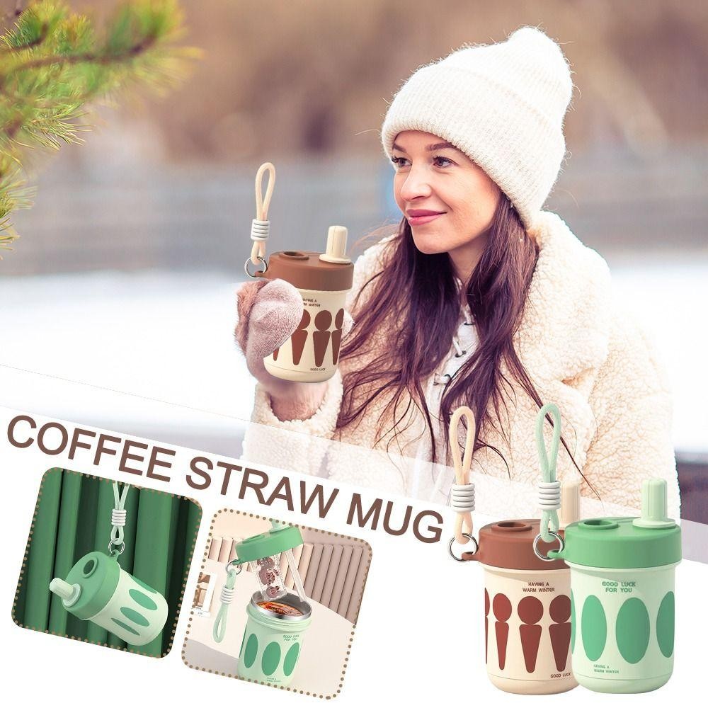 VIONUGGINS Teaky ถ้วยดื่ม,พร้อมเชือกเส้นเล็ก 304 สแตนเลส/PP แก้วฟางกาแฟ,ฉนวนขวดน้ําร้อน 485ML พร้อมฟางขวดน้ําประกอบของขวัญ - รูปที่ 6