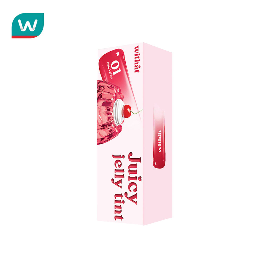 Withat วิทแทท จุ๊ซซี่ เจลลี่ ลิป ทินท์ 4.5มล. 01 พ