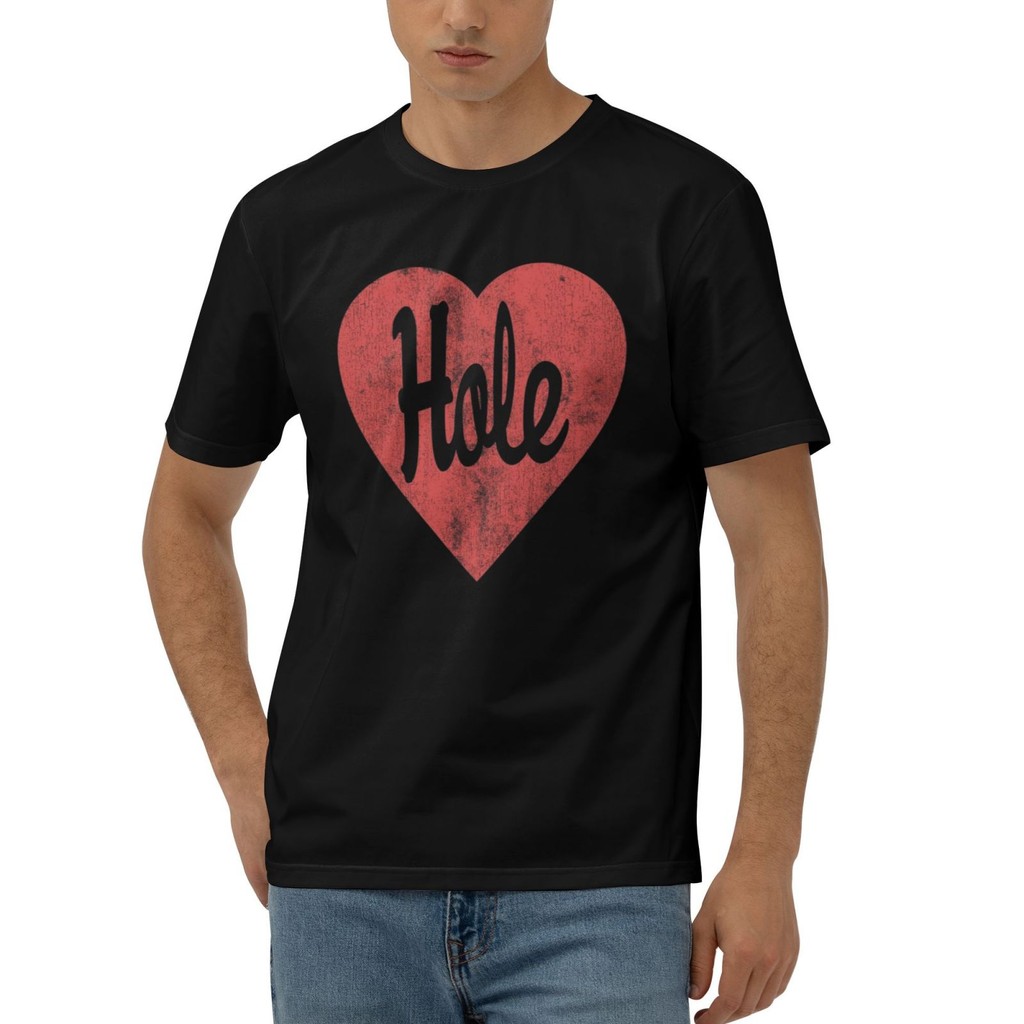 Hole Courtney Love Heart Logo Hip Hop Designs Men T Shirt