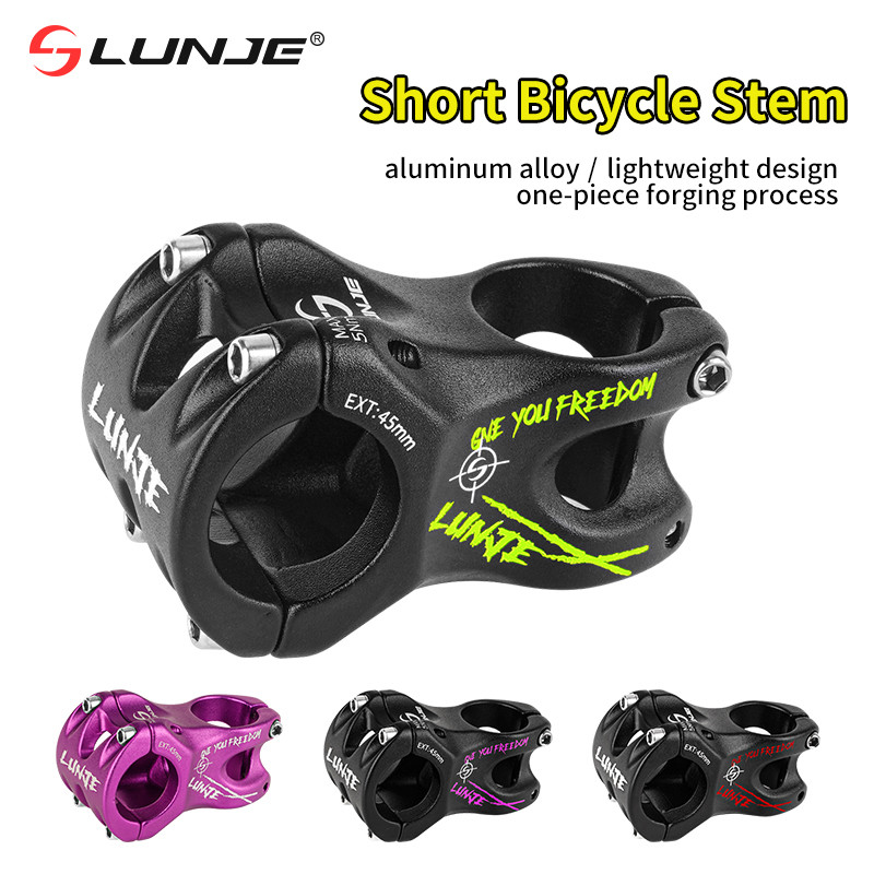 Mtb Road Bike stem 31.8*45 มม.อลูมิเนียมจักรยาน stem Ultralight Quick Release สั้น Handlebar Risers จักรยานอุปกรณ์เสริม
