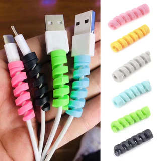 (5 ชิ้น) ที่กันสายหัก ใช้ได้กับสายทุกแบบ ช่วยถนอมสายชาร์จ ปลอกป้องกันสายเคเบิลข้อมูล เชือกชาร์จสายเคเบิลป้องกันการแตกหัก