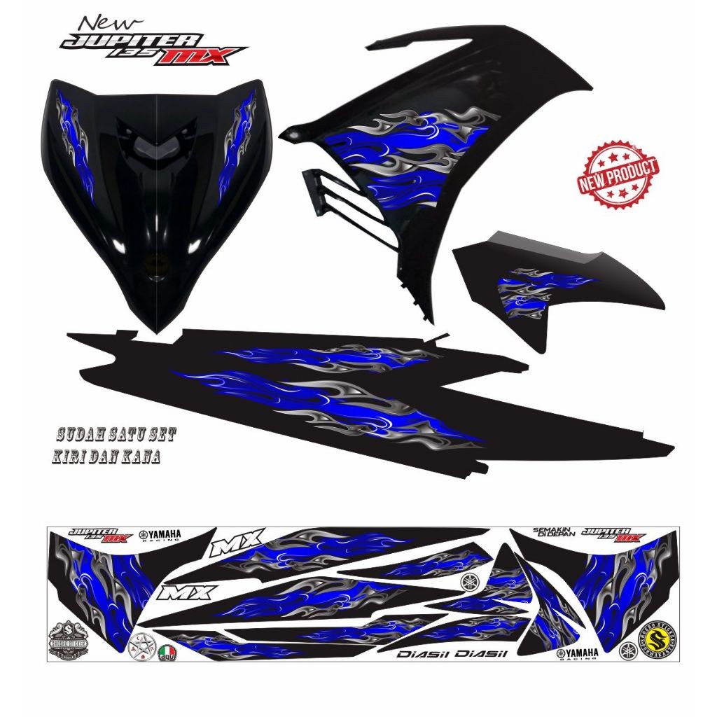 ใหม่ JUPITER MX 135 แถบตัวแปรพร้อมสติกเกอร์ดาว MOTIF