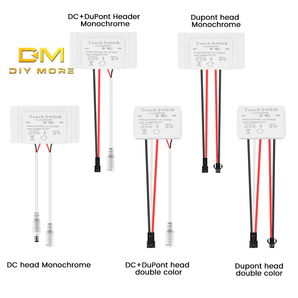 Diymore 12V 5A กระจกห้องน้ํา LED Dimmer สวิทช์ปรับ Touch Sensor สวิทช์สําหรับกระจก Light Backlight ตกแต่ง
