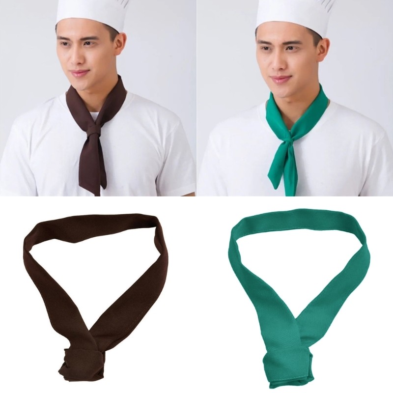 SPT* ผ้าพันคอเหงื่อของเชฟ มอยส์เจอร์ Wicking Neckerchief เนคไทคอสําหรับห้องครัวและจัดเลี้ยงพนักงานเค