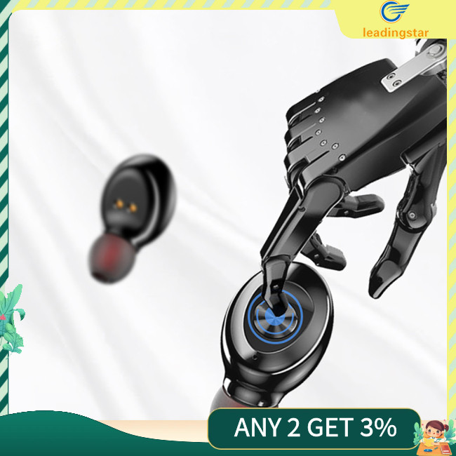 Leadingstar หูฟังไร้สายชุดหูฟังชนิดใส่ในหูหูฟังสเตอริโอพร้อมจอแสดงผล LED เคสชาร์จลดเสียงรบกวนหูฟัง Latency ต่ํา