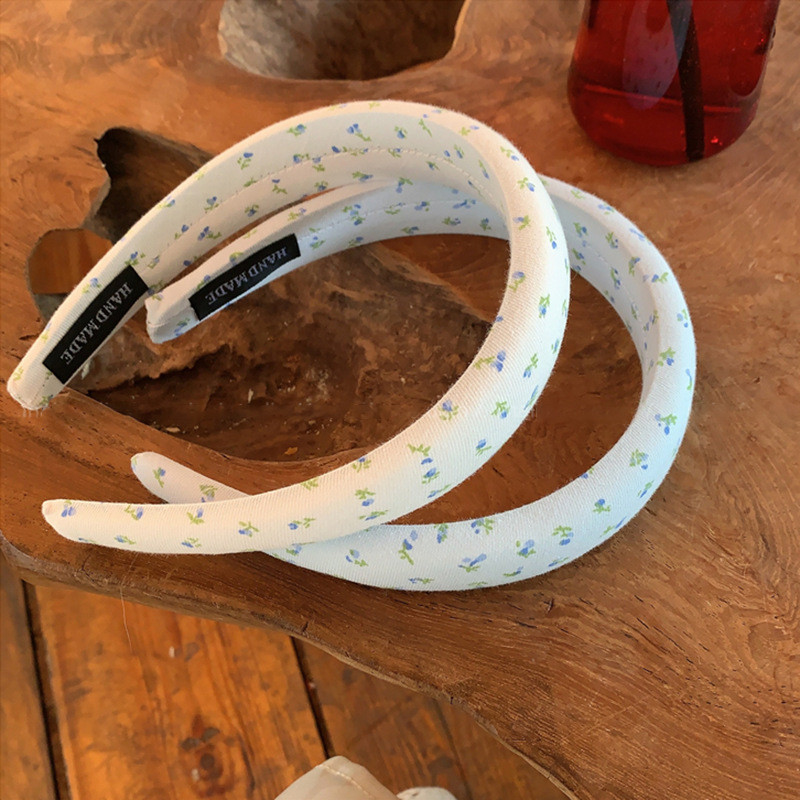 มูกัว/รูปแบบใหม่ดอกไม้ขนาดเล็กแถบคาดศีรษะสีฟ้าอบอุ่น ยี่ฟาน สไตล์เดียวกันแถบคาดศีรษะกะโหลกสูงกิ๊บสวมใส่ด้านนอกอุปกรณ์ผม - รูปที่ 4