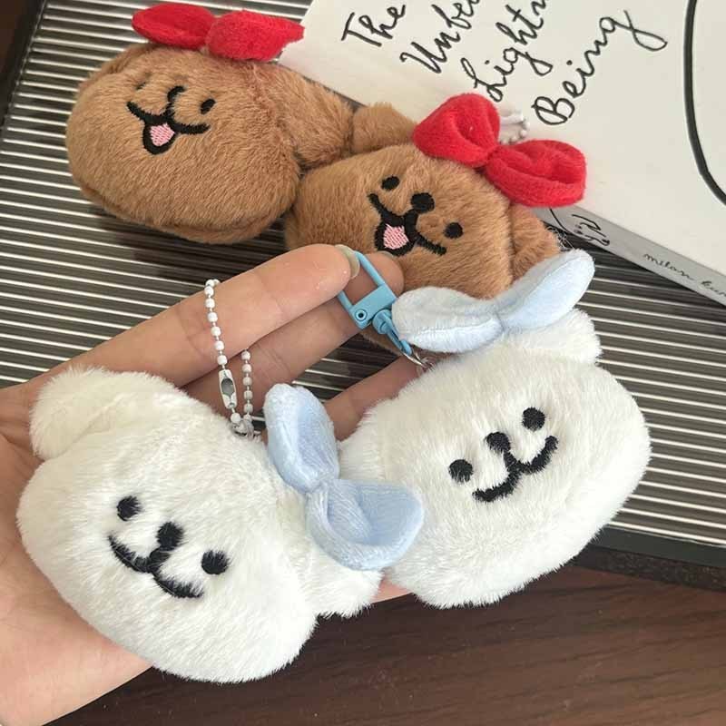 สายลูกสุนัขโบว์ตุ๊กตาจี้พวงกุญแจกระเป๋าเป้สะพายหลังเสน่ห์อุปกรณ์ตกแต่งของขวัญเพื่อน