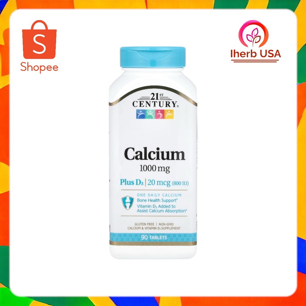 21st Century, Calcium Plus D3, 90 Tablets