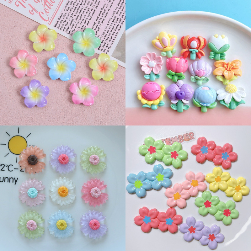 10 ชิ้นสุ่มผสมการ์ตูน Rose ดอกไม้ Series เรซิ่น Flatback สําหรับ DIY เครื่องประดับผมครีมกาวเคสโทรศัพท์รองเท้าหัวเข็มขัดอุปกรณ์เสริม