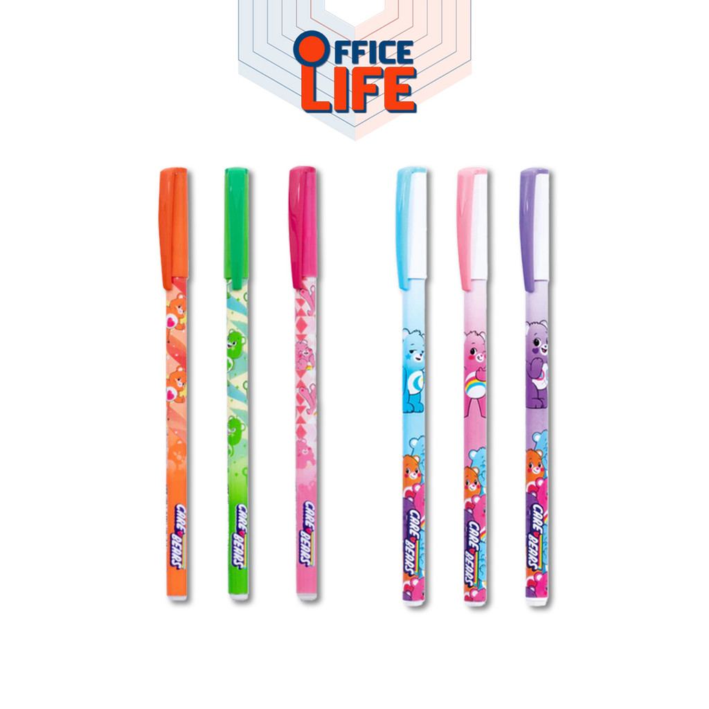 Quantumปากกาลูกลื่น แคร์แบร์ น้ำเงิน 0.5  CB01 / CB02  ฝาปิด คละลาย ( 1 ด้าม )