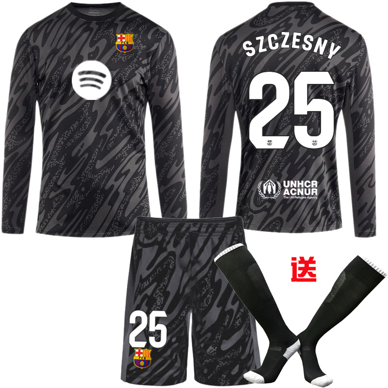 เสื้อผู้รักษาประตู # 1 เสื้อผู้รักษาประตู Ter Stegen Szczesny สีดำ แขนยาว แขนสั้น ชุดกีฬา - รูปที่ 4