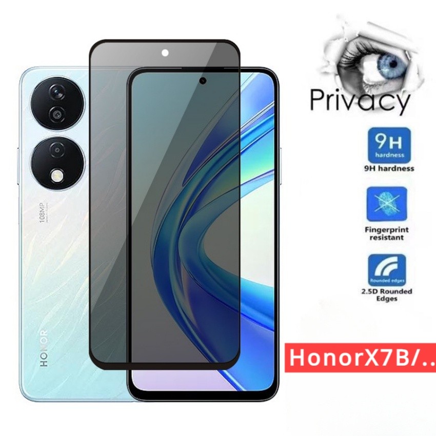 Honor X7C X7b X7A X7 X8C X8B X8A X8 Anti-Spy Full Privacy Tempered Peek Glass Screen Protector Full 