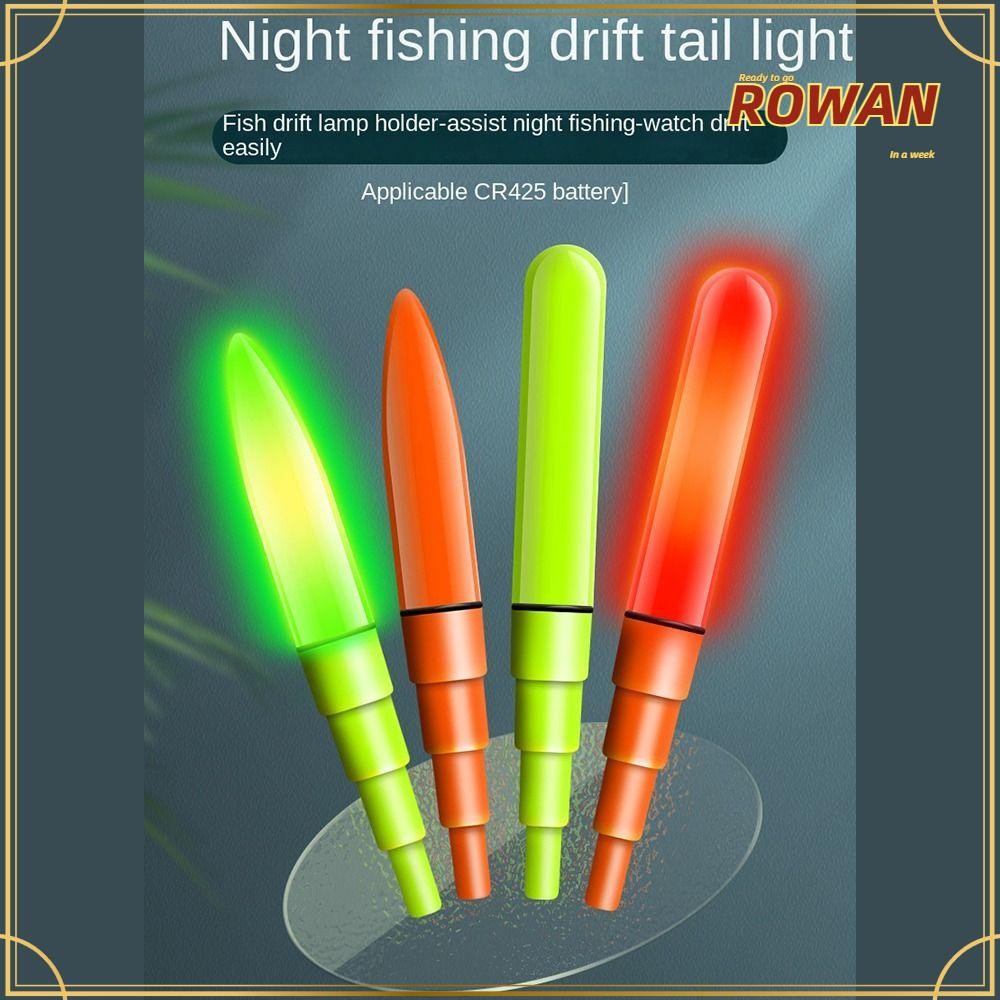 Rowans 1 ชิ้นไฟลอยตกปลา,เหนี่ยวนํา Super Bright LED ตกปลาลอยด้านบน, Luminous อิเล็กทรอนิกส์ลอยทุ่น Cr425 แบตเตอรี่