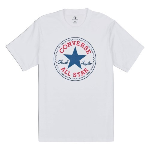 แนวโน้มแฟชั่น เสื้อยืดคอกลมConverse - เสื้อ - รุ่น - CORE CONVERSE CHUCK PATCH TEE WHITE วินเทจ เสื้อยืดคุณภาพสูง S-5XL