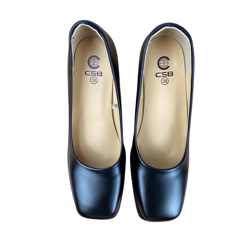 GS85848 รองเท้าคัดชู แบบถูกระเบียบใส่เรียนหรือรับปริญญา ส้นหนาสูง 2 นิ้ว พร้อมส่ง - รูปที่ 4