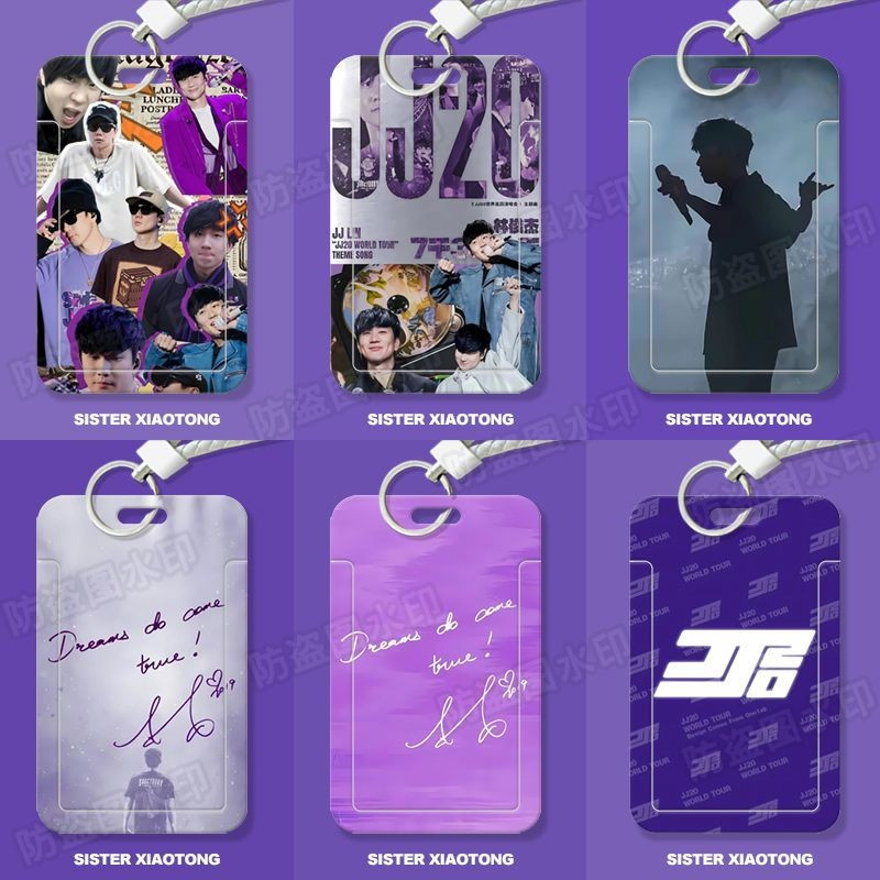 Junjie Lin JJ Concert Merchanted Student Slide Card Holder Meal Card Bus Card Protector Access Card 