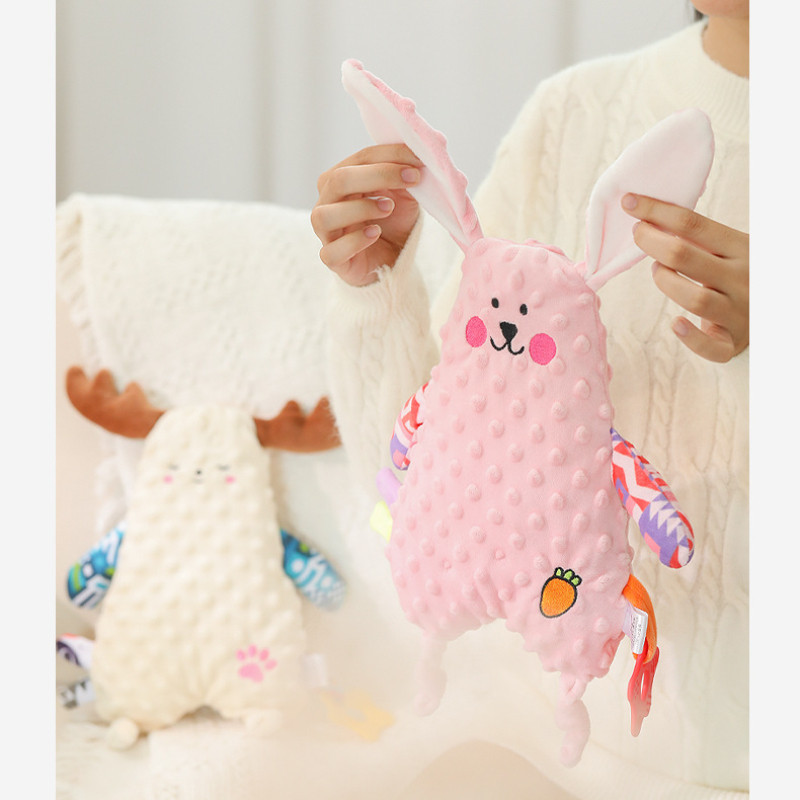 Berma Baby ตุ๊กตาเด็กอ่อนเด็กอ่อน ของเล่นเด็กทารก ญหมอนนอนเ ด้วยยางกัด 30ซม กระต่ายเน่านิ่มนุ่ม