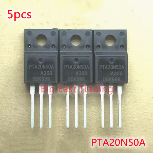 ทรานซิสเตอร์มอสเฟต PTA20N50A 20N50 TO-220F 20A 500V รับประกันคุณภาพ 5 ชิ้น