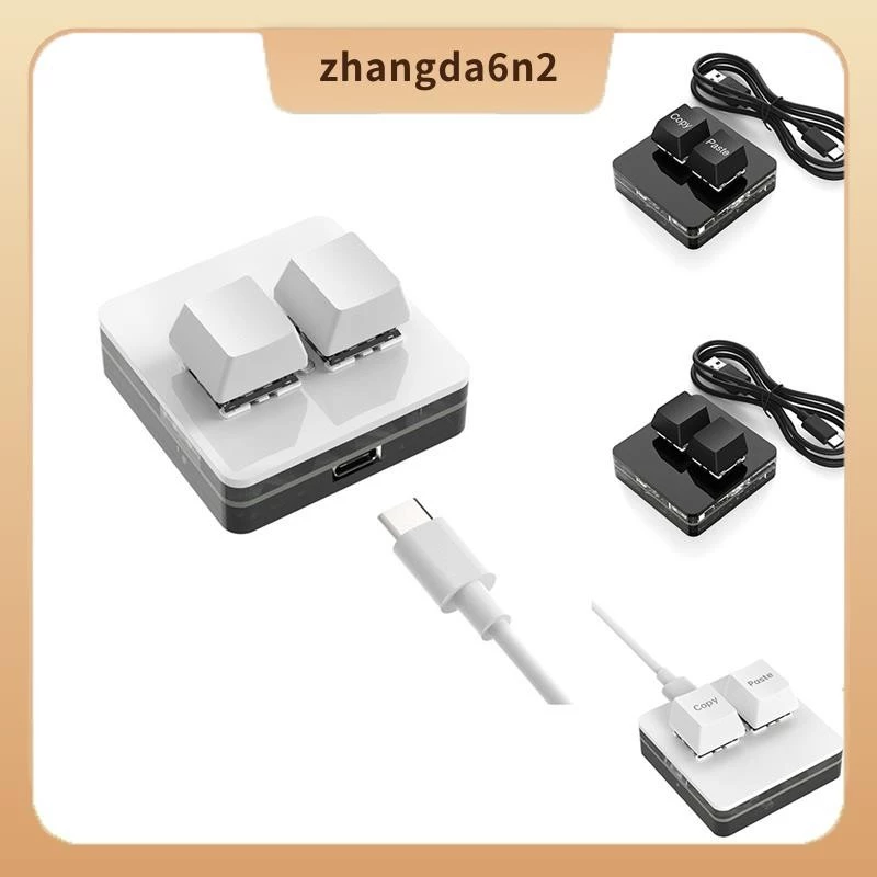 【พร้อมส่ง】คีย์บอร์ด 2 คีย์ RGB มาโคร OSU ขนาดเล็ก สําหรับเล่นเกม
