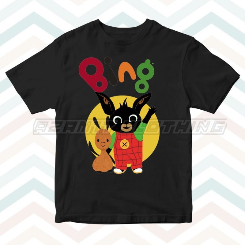 2024Children's T-shirt เสื้อยืด พิมพ์ลายภาพยนตร์แอนิเมชั่น BING FREE SERIAL สําหรับเด็กผู้ชาย และเด็กผู้หญิง 100cm-150cm