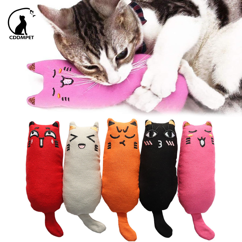 【CDDMPET】หมอนตุ๊กตานุ่ม รูปแมวกัด ของเล่นเคี้ยวได้ สําหรับแมว แคทมิ้นท์