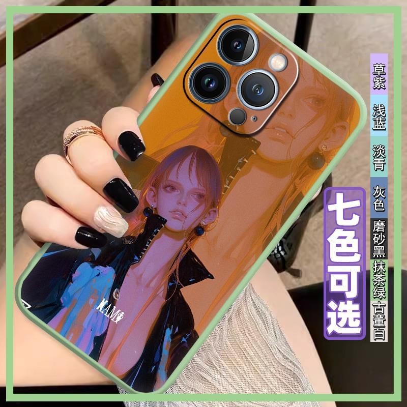 red Girlfriend Phone Case For iphone13 Pro female Digital High value Soft case New Style Anime Solid color Strange Silica gel