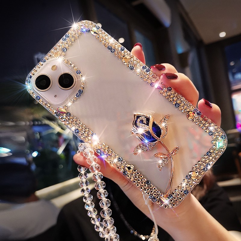 Insแฟชั่นclearกรณีglitterโลหะrose DiamondสําหรับIphone 15 14 13 11 12 Pro Maxซิลิโคนป้องกันกันกระแทกฝาครอบ7 8 Plus X Xs Xr Xsmax