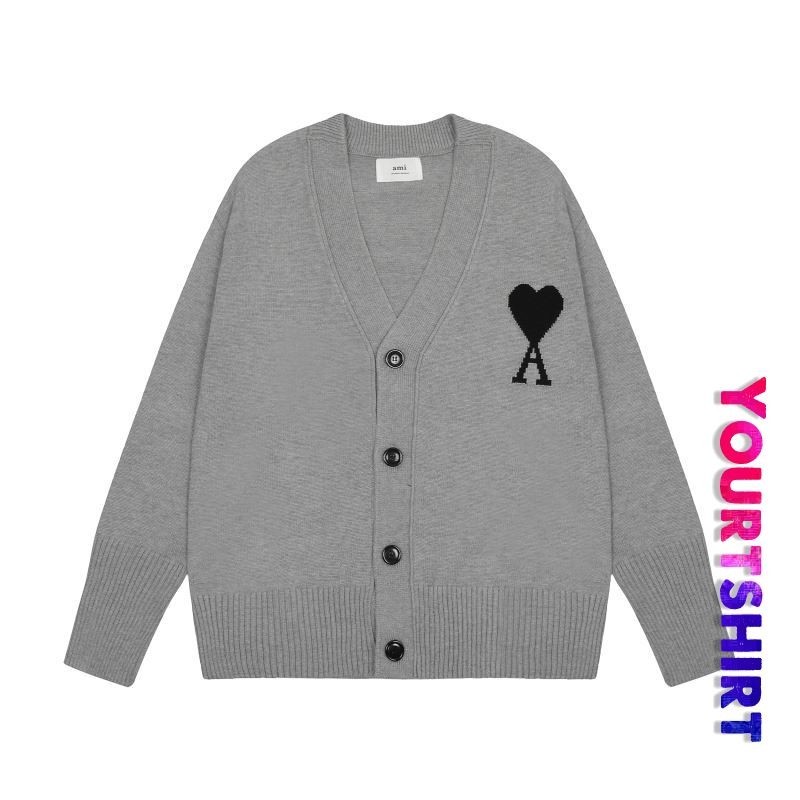 #Z26 เสื้อคาร์ดิแกนกันหนาว แขนยาว คอกลม ขนาดใหญ่ ปักลายหัวใจ สีโมโนโครม แฟชั่นฤดูใบไม้ร่วง สไตล์เกาหลี สําหรับผู้ชาย
