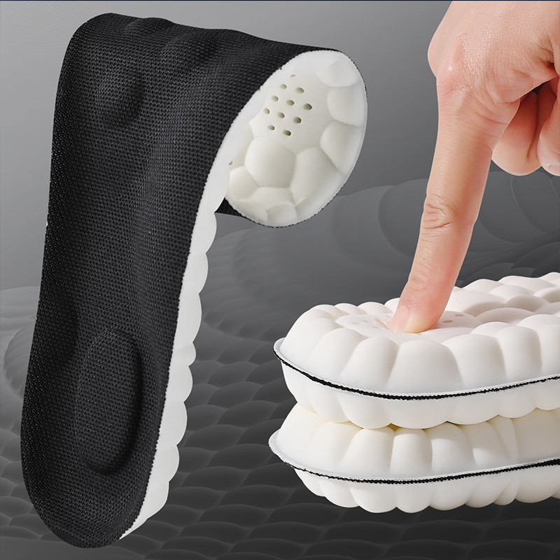 ความยืดหยุ่นสูง Latex Sport Insoles แผ่นรองเท้านุ่ม Arch สนับสนุน Orthotic Insoles Breathable ระงับกลิ่นกาย Shock Absorption Cushion