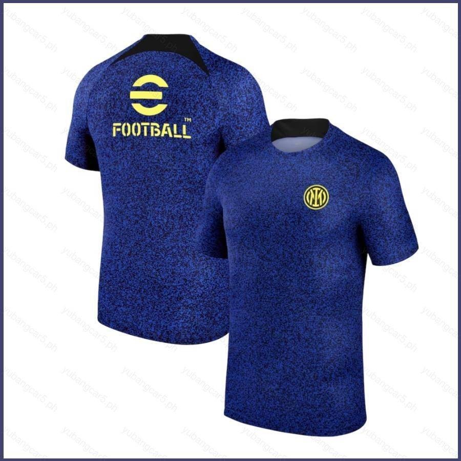 เสื้อกีฬาแขนสั้น ลายทีมชาติฟุตบอล Zuqiu 2023-2024 Inter Milan สีส้ม พลัสไซซ์ แฟชั่นสําหรับผู้ชาย และผู้หญิง
