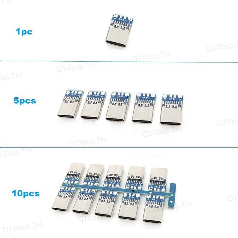Usb-c 3.1 ประเภท C หญิง Connector 4 Pin Test Adapter Connector Socket สําหรับ Data Line Wire Cable Transfer TH10B
