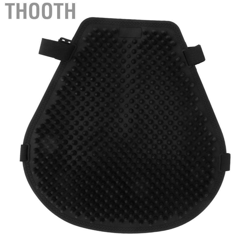 Thooth Motorcycle Gel  Cushion Cooling Down Shock Absorption Pressure Relieve Universal Black Cover