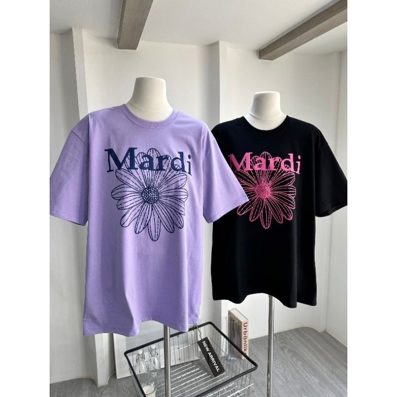 ใหม่ Mardi Mercredi เสื้อยืดโอเวอร์ไซส์ งานเกาหลีสุดๆ งานสกรีนด้านหน้า + สกรีนด้านหลังงานมาพร้อมแพ๊คเกจแพ๊คซองซิปล็อ