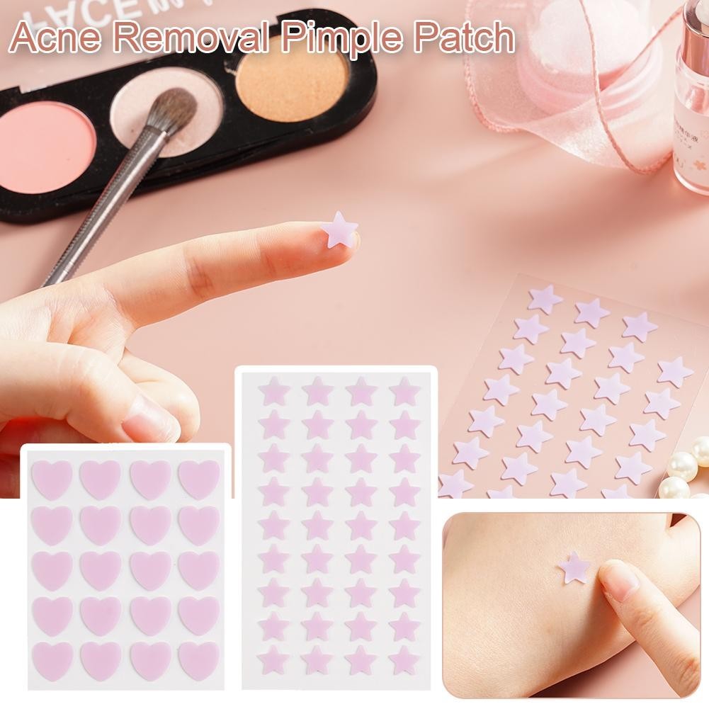 36 ชิ ้ นสีม ่ วงดาวรูปหัวใจสิวแพทช ์ Hydrocolloid ความงามสติกเกอร ์