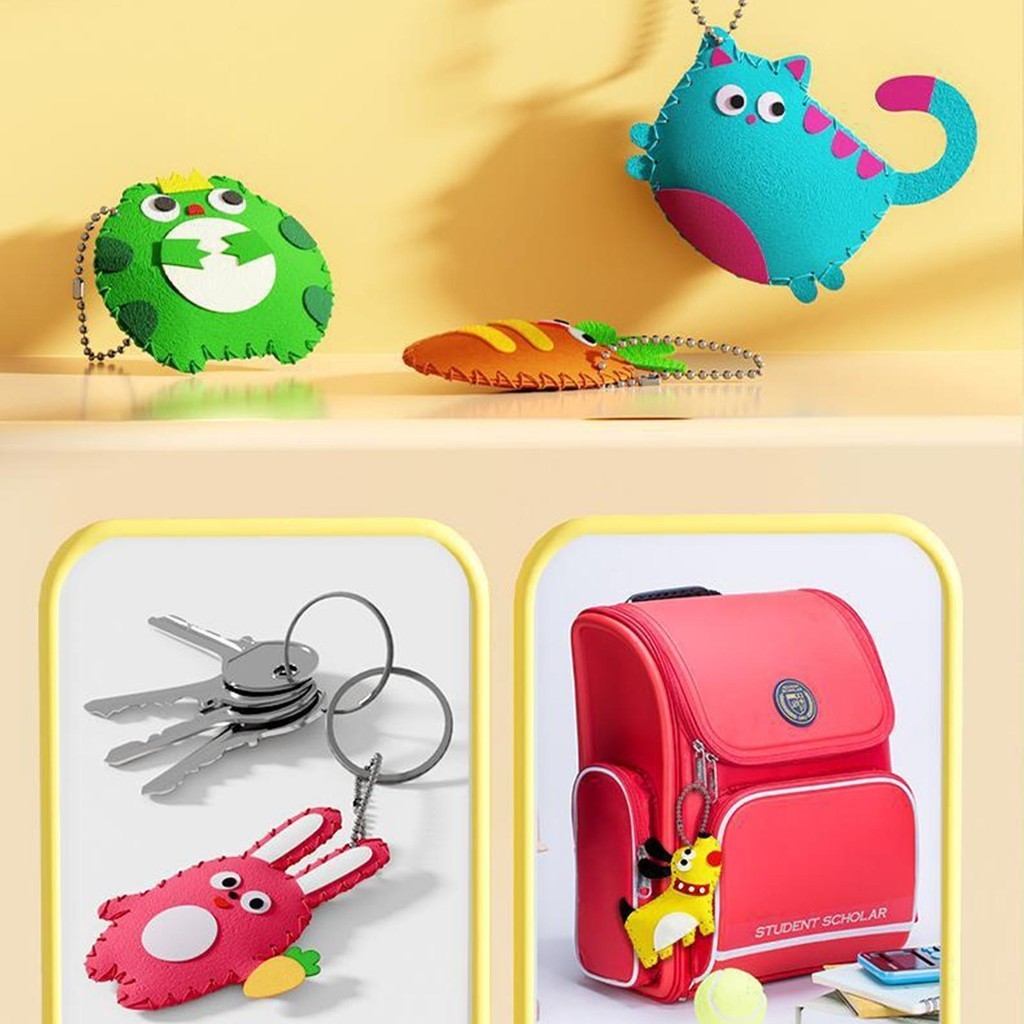 เย็บสักหลาดสัตว์ ทําเอง เครื่องประดับตุ๊กตา ทําเอง ชุดเย็บผ้าหัตถกรรมและเย็บเครื่องประดับตุ๊กตาเรียนรู้ที่จะเย็บรูปสัตว์การศึกษาเริ่มต้น yontnth - รูปที่ 4