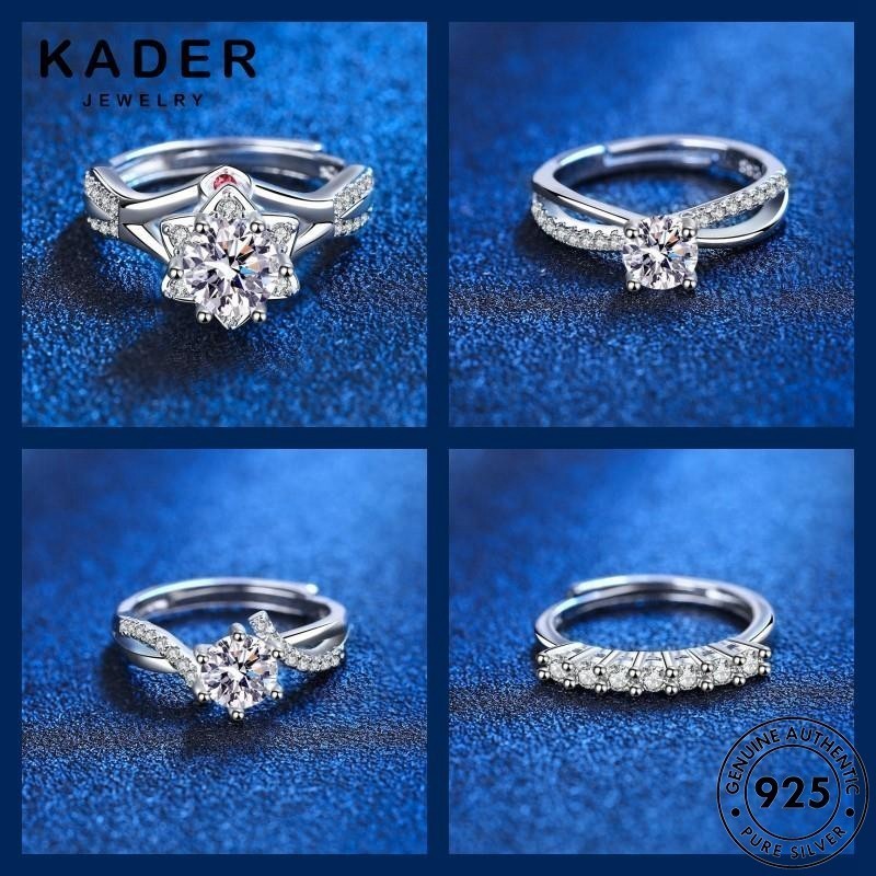 KADER JEWELRY แหวน เพชร ผู้หญิง แฟชั่น แหวนปรับได้ 925 แท้ เงิน M120