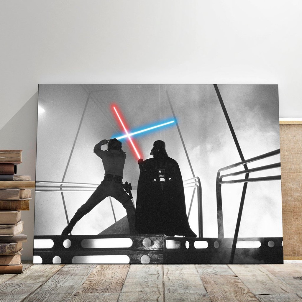 พิมพ์ภาพในซีรีส์ Star Wars บนผ้าใบ - ทหารและยานรบ, โปสเตอร์แต่งผนังไร้กรอบสำหรับห้องนั่งเล่น