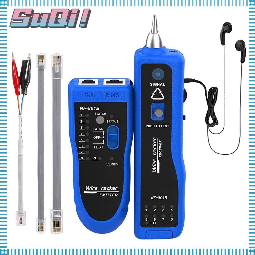 Suqi LAN Cable Tester, Blue Ethernet Cable Tester, โทรศัพท ์ แบบพกพา Wire Tracker โทรศัพท ์ , Ethernet, Video, Tone Generator, โลหะ