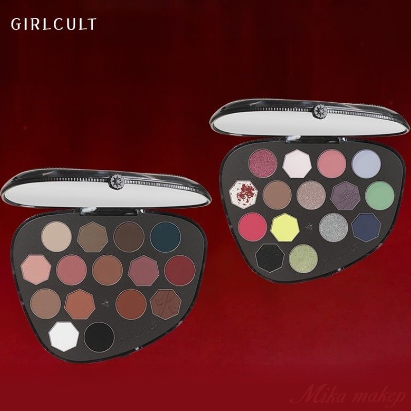 Girlt 15 สีอายแชโดว ์ Palette Inventor Eyeshadow Palette Non-Flying สีชมพู Earthy Color Daily Commuting