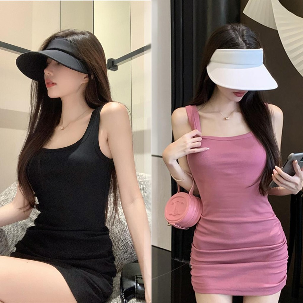 Lune_Graceมินิเดรสสายเสื้อกล้าม ทรงรัดรูป ผ้ายืดตามตัวนุ่มนิ่มใส่สบาย เซ็กซี่สุดๆ รุ่น7202