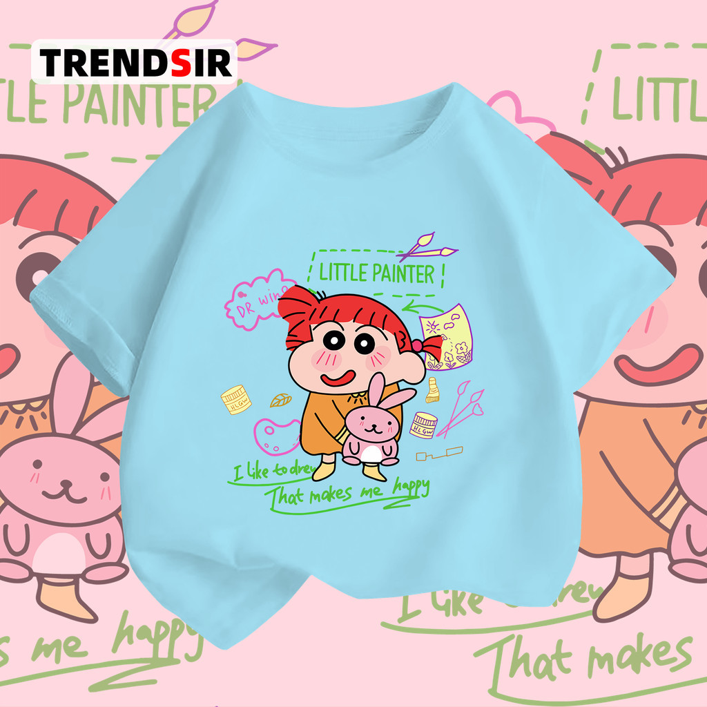 TrendSir NEW เสื้อยืดผ้าคอตตอน เสื้อยืด t shirt Crayon Shin-chan 100% Cotton 6สี 100-140 มาใหม่