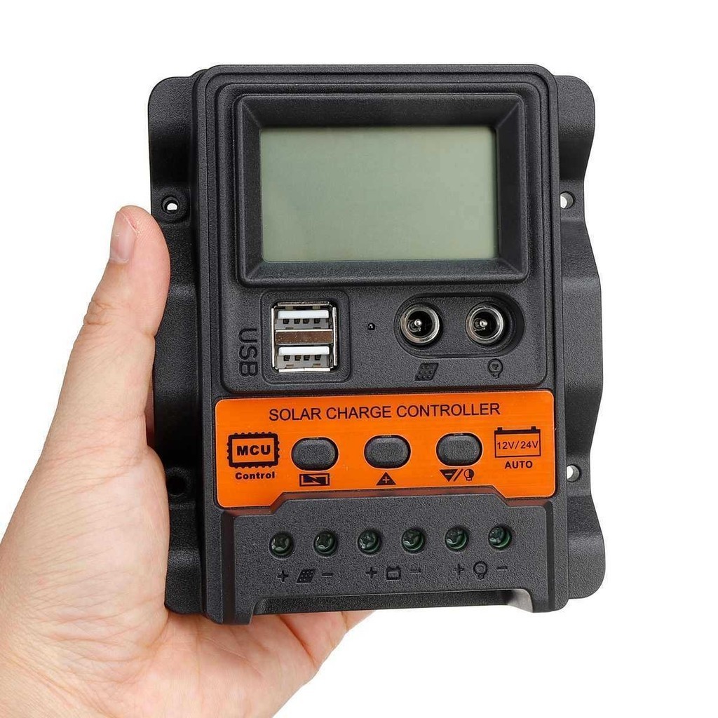 โซล่าชาร์จเจอร์ โซล่าชาร์จ คอนโทรลเลอร์ 30a 20a 10a solar charger controller PWM DC 12v 24v USB เครื