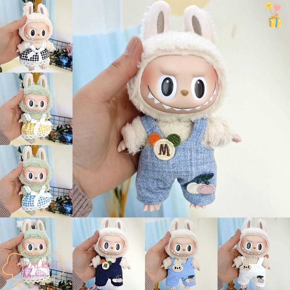 Preva Labubu Doll Clothes, Labubu Time To Chill Filled Handmade Doll Accessories, Cos Gift Bow Sequined Gauze Skirt|เสื้อผ้าตุ๊กตาทํามือสําหรับตุ๊กตาลาบู 17 ซม